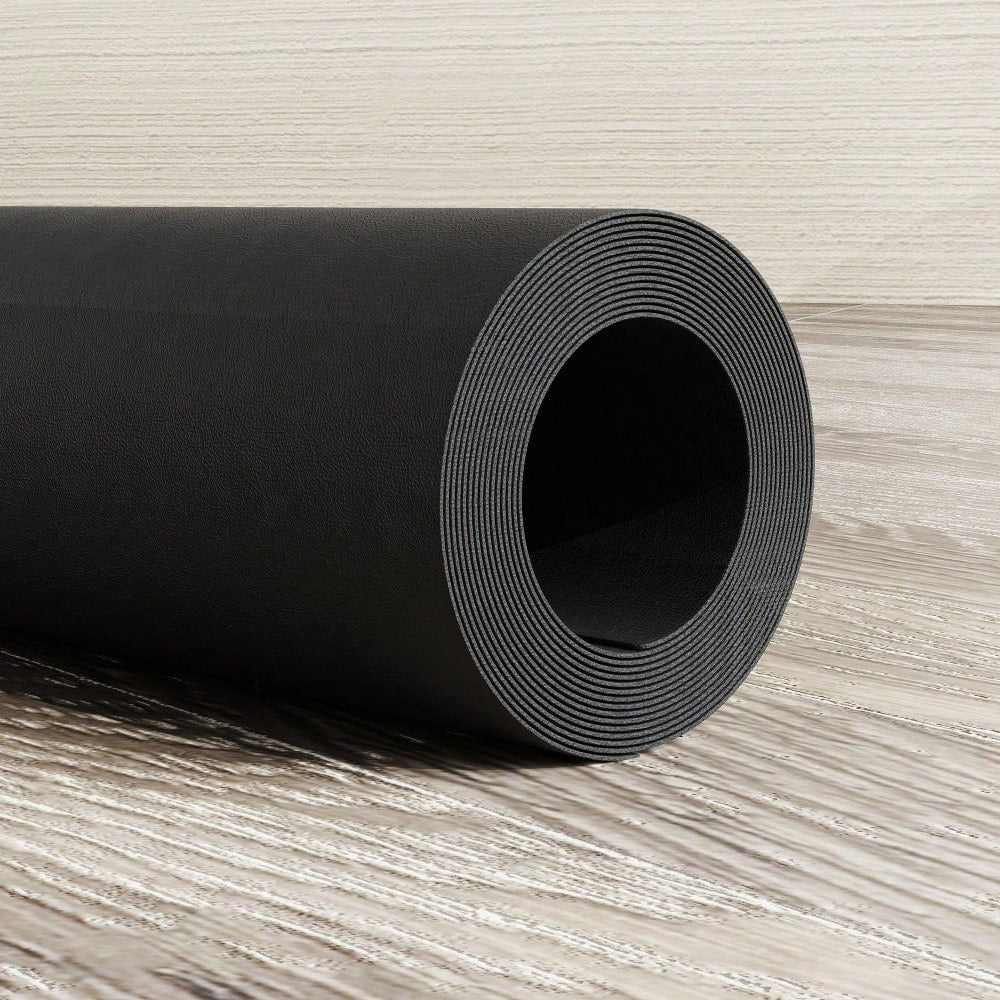 HOMCOM Bodenschutzmatte für Fitnessgeräte rutschfest Fitnessmatte 4 mm Dicke Unterlegmatte Sportmatte Multifunktionsmatte für Yoga Laufband Heimtrainer Yogamatte Bodenmatte 200x100 cm Schwarz