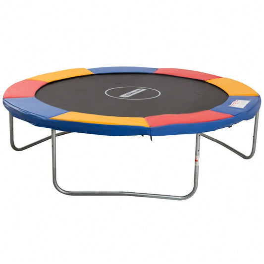 HOMCOM Trampolin Zubehör Set für Ø 305cm 8ft-15ft, Randabdeckung, Sicherheitsnetz, Wetterplane, Leiter, bunt