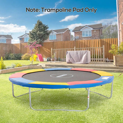 HOMCOM Trampolin Zubehör Set für Ø 305cm 8ft-15ft, Randabdeckung, Sicherheitsnetz, Wetterplane, Leiter, bunt