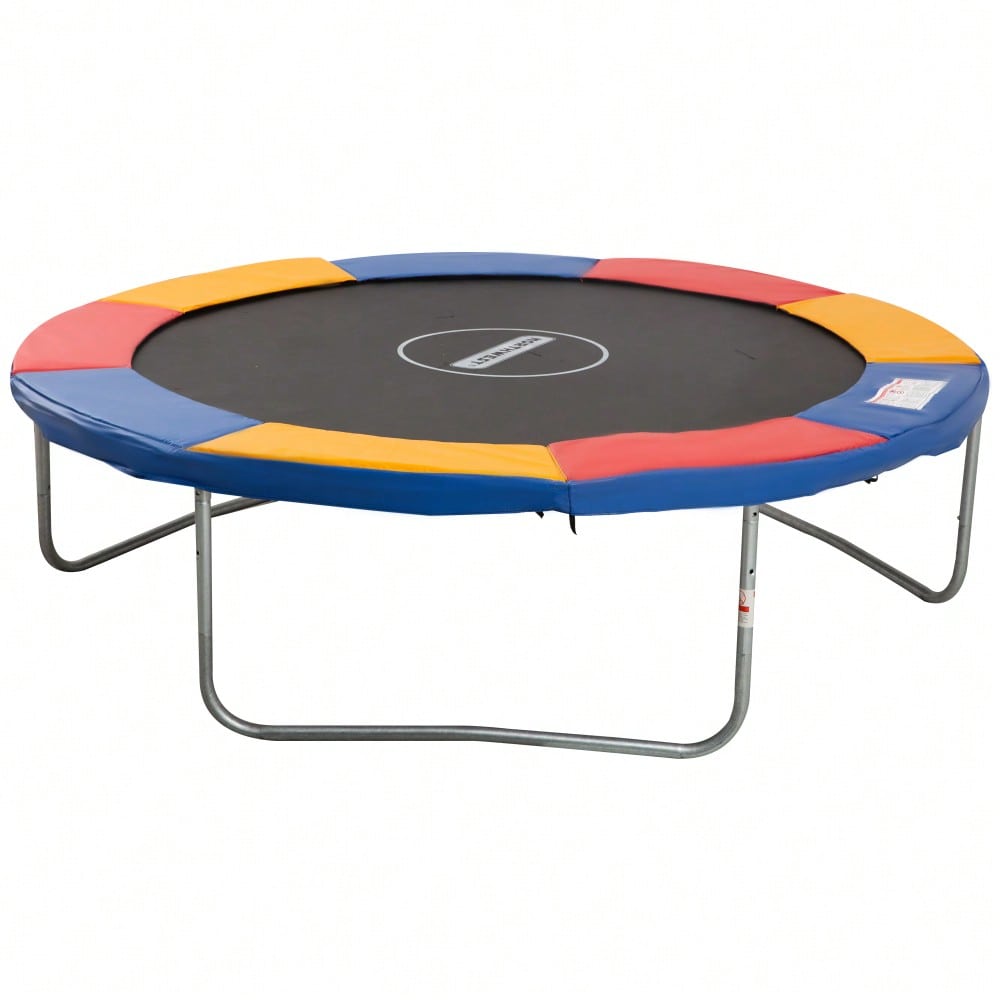 HOMCOM Trampolin Zubehör Set für Ø 305cm 8ft-15ft, Randabdeckung, Sicherheitsnetz, Wetterplane, Leiter, bunt