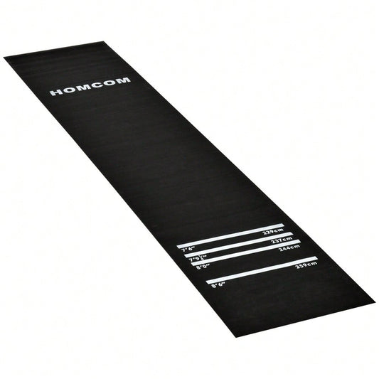 HOMCOM Dartmatte rutschfeste Gummimatte für Steeldart & Softdart, Dartzubehör Teppich, ideal für Turniere & Zuhause