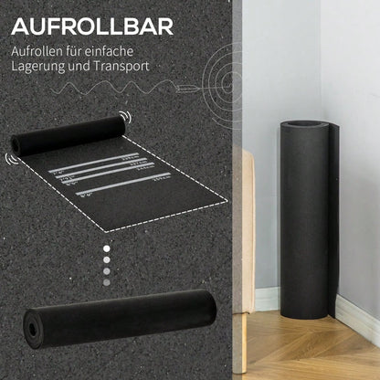 HOMCOM Dartmatte rutschfeste Gummimatte für Steeldart & Softdart, Dartzubehör Teppich, ideal für Turniere & Zuhause