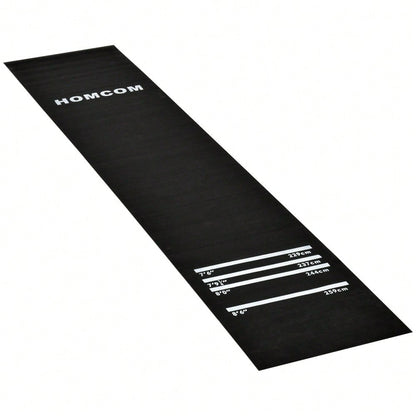 HOMCOM Dartmatte rutschfeste Gummimatte für Steeldart & Softdart, Dartzubehör Teppich, ideal für Turniere & Zuhause
