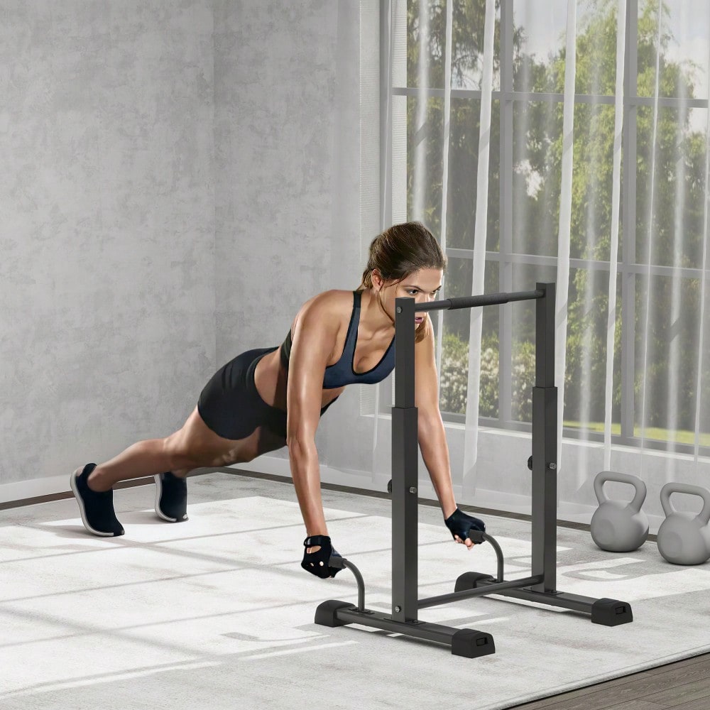 SPORTNOW Dip Barren Dip Station bis 540 kg Belastbar Höhenverstellbar Fitness-Bar Push Up Stand Bar Fitness Parallettes, Liegestützgriffe für Calisthenics, Zuhause, Krafttraining