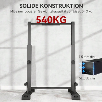 SPORTNOW Dip Barren Dip Station bis 540 kg Belastbar Höhenverstellbar Fitness-Bar Push Up Stand Bar Fitness Parallettes, Liegestützgriffe für Calisthenics, Zuhause, Krafttraining