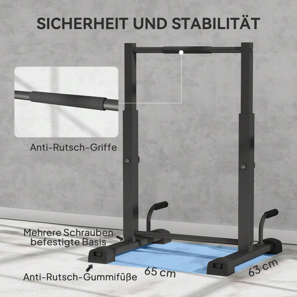 SPORTNOW Dip Barren Dip Station bis 540 kg Belastbar Höhenverstellbar Fitness-Bar Push Up Stand Bar Fitness Parallettes, Liegestützgriffe für Calisthenics, Zuhause, Krafttraining