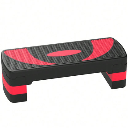 HOMCOM Steppbrett Aerobic-Stepper höhenverstellbar mit 3 Stufen (10/15/20 cm) Fitness Heimtrainer für Indoor Outdoor Belastbarkeit bis 150 kg Rot