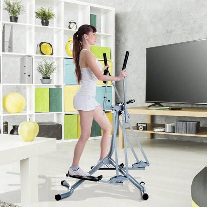 HOMCOM Crosstrainer, Heimtrainer, LCD-Display, einstellbares Brustpolster, Stahl, Gray, 96 x 60 x 152cm