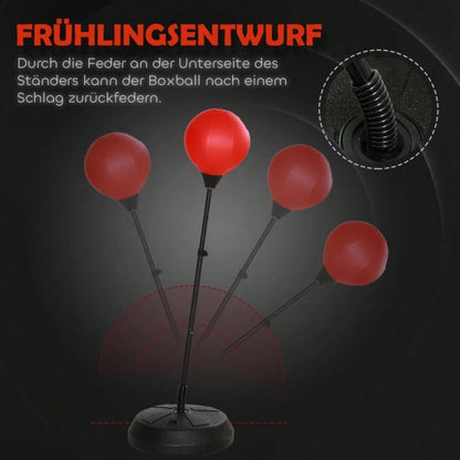 AIYAPLAY Boxsack für Kinder im Alter von 5-10 Jahren, mit Boxhandschuhen, höhenverstellbar