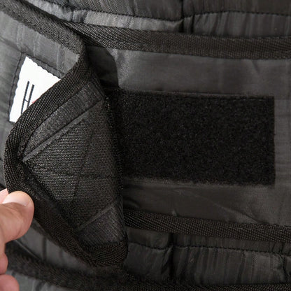 HOMCOM Gewichtsweste 30 kg verstellbar mit 35 Gewichtssäcken für Krafttraining aus Oxford Metall Schwarz 60x50cm