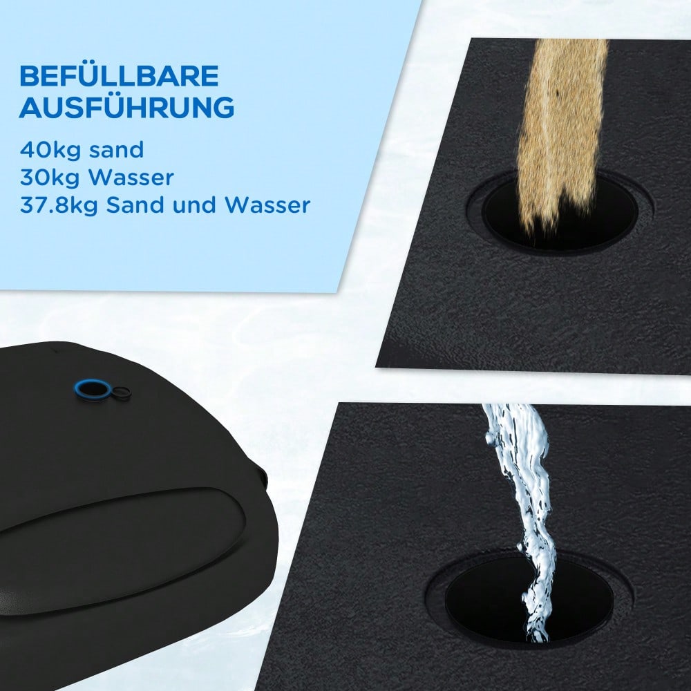 SPORTNOW Basketballkorb höhenverstellbar 221-282cm bruchsichere Rückwand mit Rädern für Erwachsene, stabile Stahlkonstruktion in Schwarz