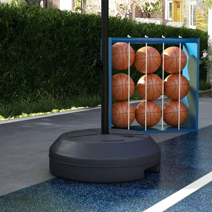 SPORTNOW 2-in-1 Kinder Basketballkorb mit Magnet-Dartscheibe, Höhenverstellbar (129-179 cm) für Indoor & Outdoor, inkl. Standfuß und Ball