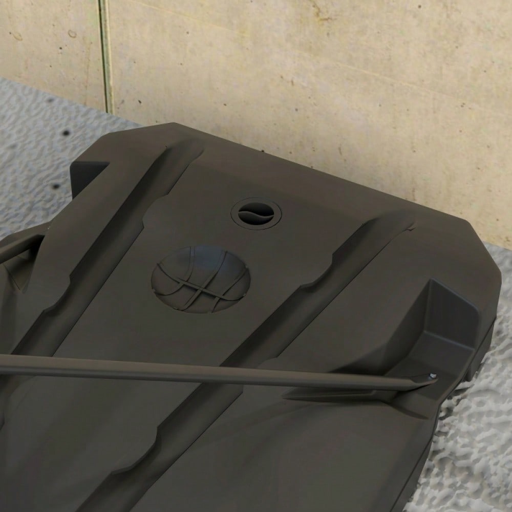 AIYAPLAY Kinder Basketballkorb Höhenverstellbar (200-260 cm), Mobile Basketballanlage mit Rollen & Gewichtssack für Outdoor, Garten, ab 6 Jahren (Rot)