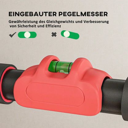 SPORTNOW Klimmzugstange für Türrahmen, Verstellbar & Sicher mit Dreiecksstütze, Inkl. Pegelmessgerät, Max. 225kg Belastung für Home Gym Krafttraining (Schwarz)