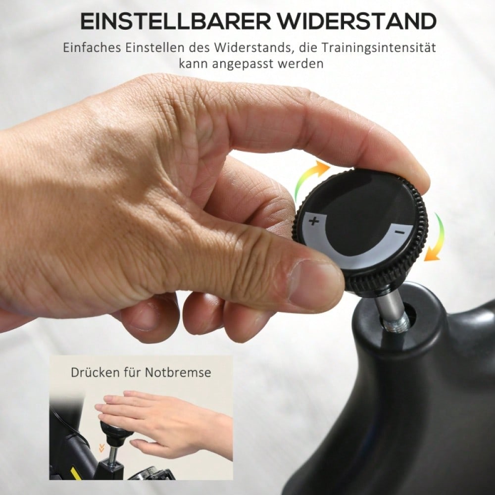 SPORTNOW Heimtrainer Fahrrad Indoor Cycling Bike, mit verstellbarem Sitz & Widerstand, LCD-Display inkl. Herzfrequenz-Sensor, für Home Gym Fitness, Stahlrahmen (Gelb)