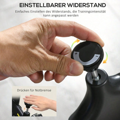 SPORTNOW Heimtrainer Fahrrad Indoor Cycling Bike, mit verstellbarem Sitz & Widerstand, LCD-Display inkl. Herzfrequenz-Sensor, für Home Gym Fitness, Stahlrahmen (Gelb)