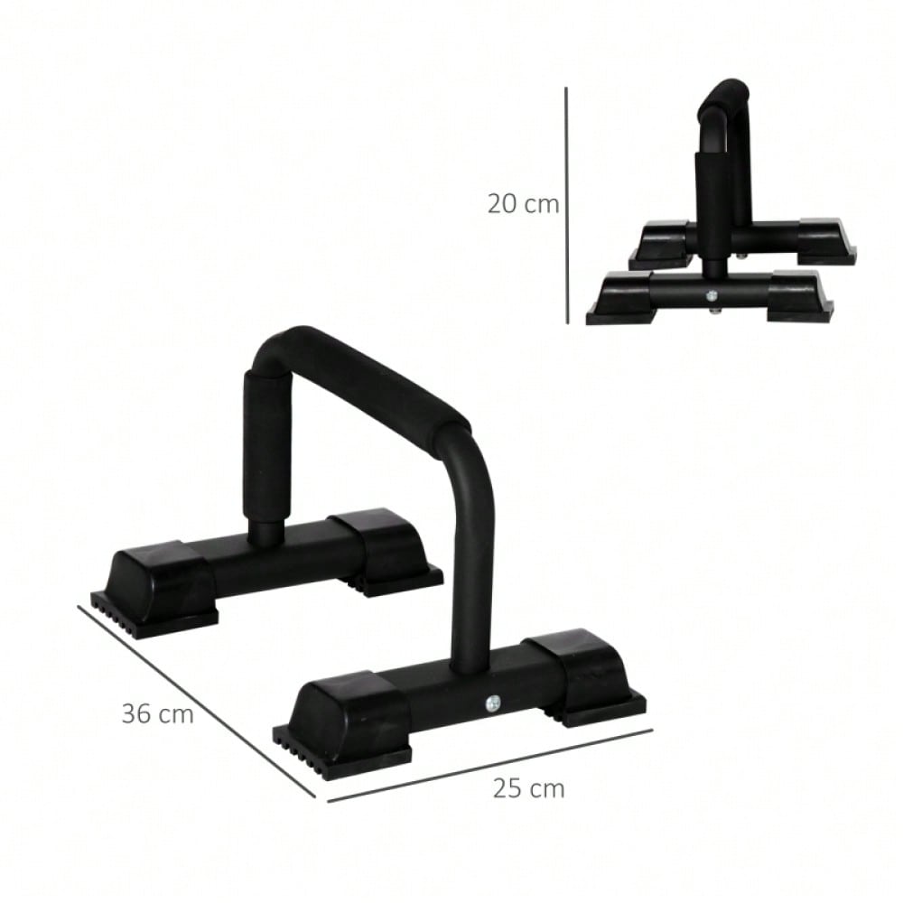 HOMCOM Liegestützgriffe Set, Rutschfeste Push Up Bars aus Stahl, für Home-Workout, Krafttraining, Brustmuskeltraining (2er Set)