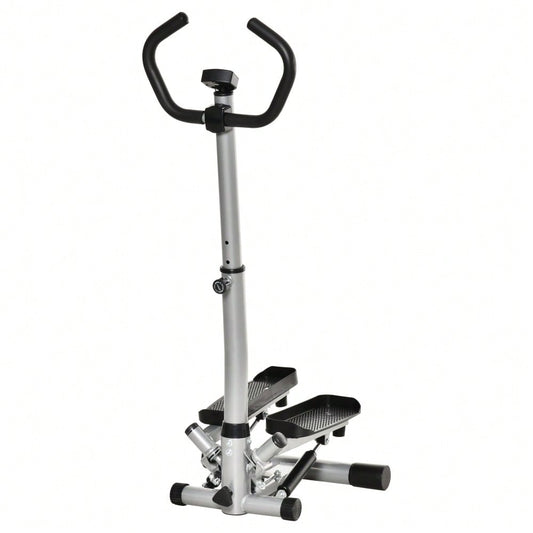 HOMCOM Stepper Heimtrainer mit Handgriff & LCD-Display, Höhenverstellbar für Bein-/Po-Training, Home Gym Fitnessgerät bis 100kg