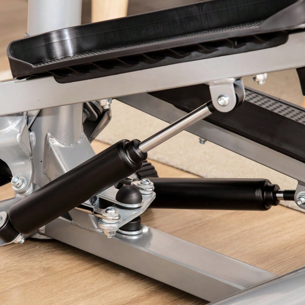 HOMCOM Stepper Heimtrainer mit Handgriff & LCD-Display, Höhenverstellbar für Bein-/Po-Training, Home Gym Fitnessgerät bis 100kg