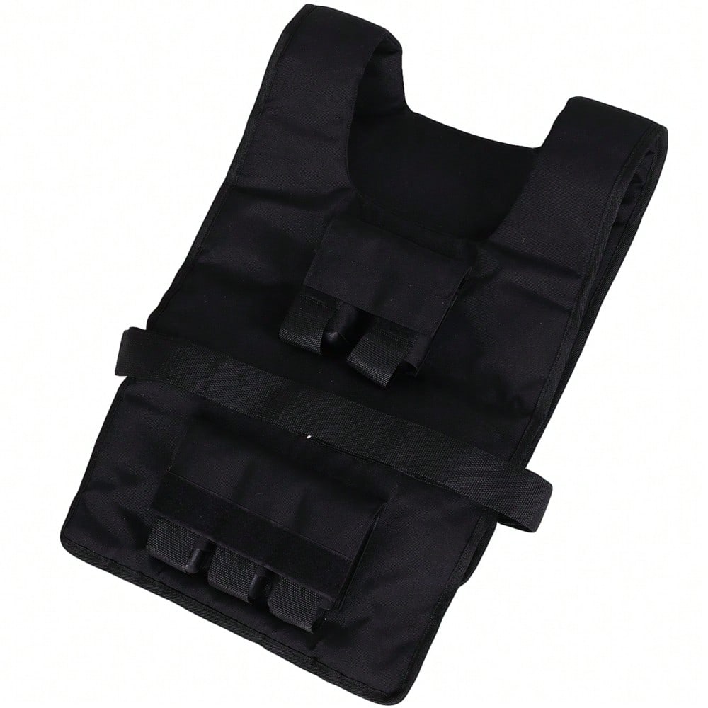 HOMCOM Gewichtsweste 30 kg Verstellbar für Krafttraining, mit Eisengewichtsfüllung & Oxford-Gewebe, Fitness Weste für Workout, Laufen, Cross-Training (Schwarz, 36x52 cm)