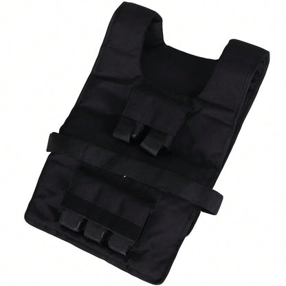 HOMCOM Gewichtsweste 30 kg Verstellbar für Krafttraining, mit Eisengewichtsfüllung & Oxford-Gewebe, Fitness Weste für Workout, Laufen, Cross-Training (Schwarz, 36x52 cm)