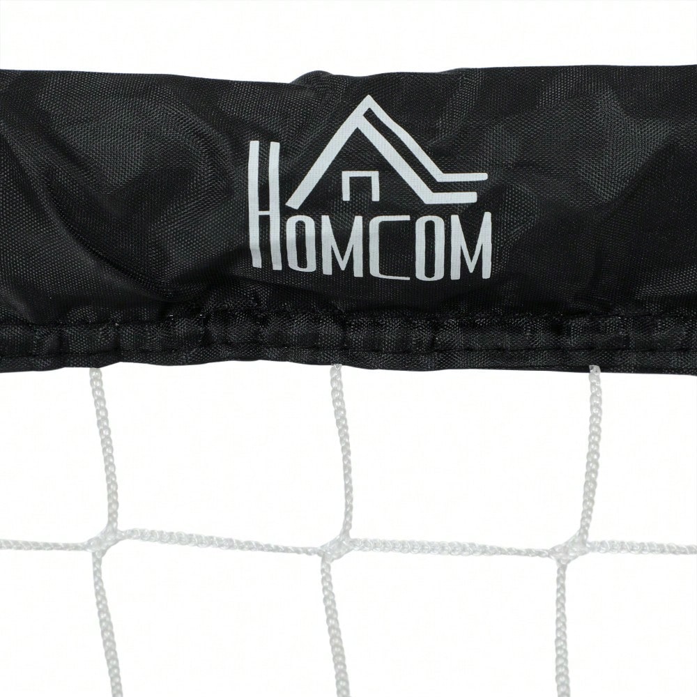 HOMCOM Fußballtor Set 2x Klappbar, Für Kinder & Erwachsene, Metallrahmen, Garten Fußballtore 90x60x36 cm (Schwarz)