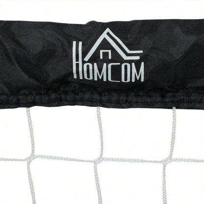 HOMCOM Fußballtor Set 2x Klappbar, Für Kinder & Erwachsene, Metallrahmen, Garten Fußballtore 90x60x36 cm (Schwarz)