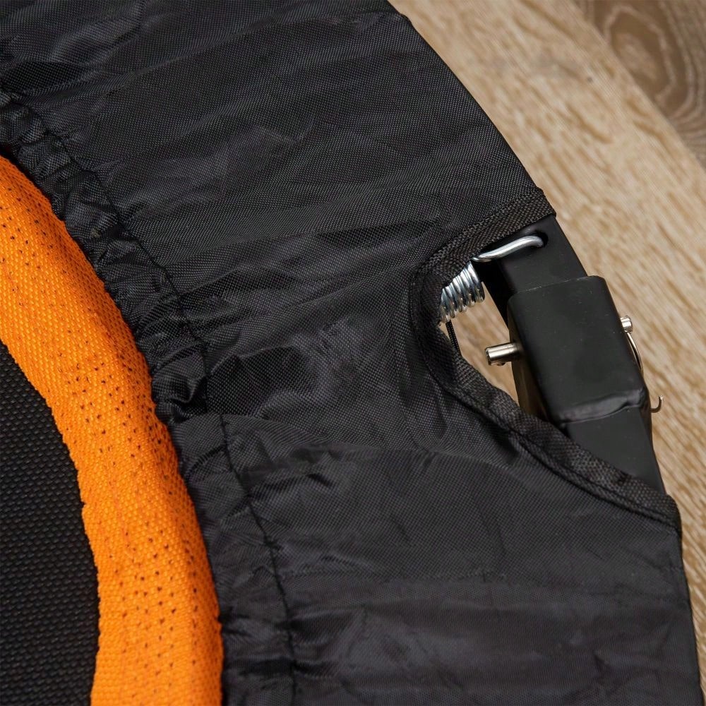 HOMCOM Fitness Trampolin 102 cm mit höhenverstellbarem Haltegriff, Faltbar für Erwachsene, Bis 100 kg Belastbar, Für Indoor Training (Schwarz)