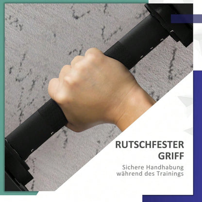HOMCOM 2-in-1 Kurzhantel Set 15kg Verstellbar, Mit 8 Bodenschonenden Hantelscheiben, Für Krafttraining & Home Gym