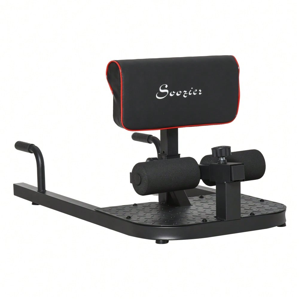 HOMCOM Sissy Squat Beintrainer 3-in-1, Höhenverstellbar bis 120kg, Stahlrahmen, Für Beine & Bauch, Home Gym Krafttraining (Schwarz)