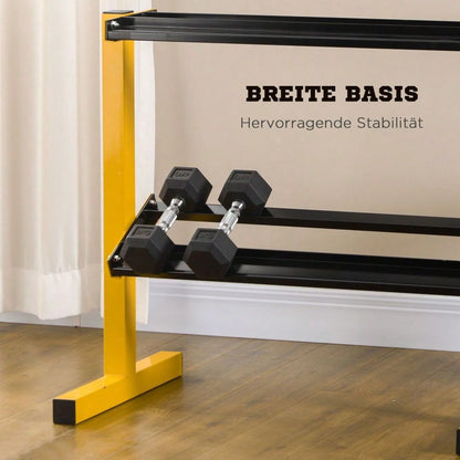 SPORTNOW Hantelständer für Kurzhanteln, 2-fach Höhenverstellbar, Bis 270 kg Belastbar, Stabiler Stahlrahmen, Für Home Gym Krafttraining