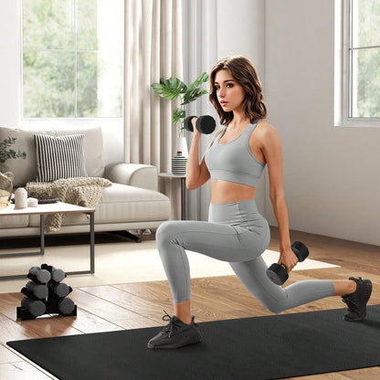SPORTNOW Kurzhantel Set 20kg 2er-Set, Mit rutschfesten Griffen & Metall-Gewichten, Für Krafttraining, Home Gym & Fitness (Schwarz)