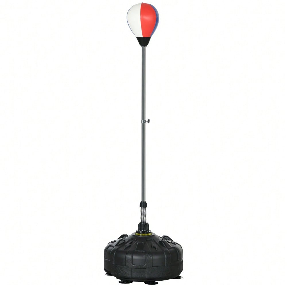 SPORTNOW Punchingball Boxsack Höhenverstellbar (147-165 cm), Standbox für Boxtraining, Fitness & Krafttraining, Stabiler Standfuß (Schwarz)