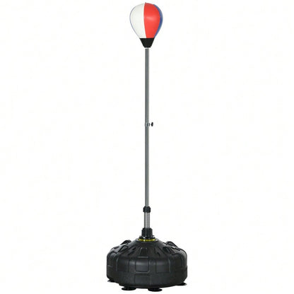 SPORTNOW Punchingball Boxsack Höhenverstellbar (147-165 cm), Standbox für Boxtraining, Fitness & Krafttraining, Stabiler Standfuß (Schwarz)