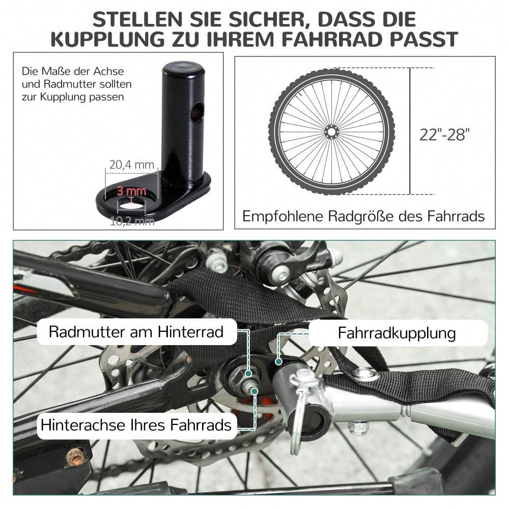 PawHut 2-in-1 Fahrradanhänger & Transportwagen für Hunde, Klappbar mit Sicherheitsleine & Belüftungsnetz, Bis 25kg, Leichtlaufräder (Blau/Schwarz, 130x73x90cm)