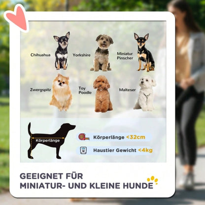 PawHut Hundebuggy Klappbar für Kleine Hunde & Katzen, Mit Sicherheitsleinen & Netzfenstern, Oxford-Gewebe, Kompakt 67x45x96 cm (Blau)