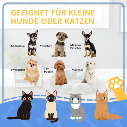 PawHut Haustierbett für Hunde und Katzen, 55 x 55 cm, waschbar mit Kissen - grau