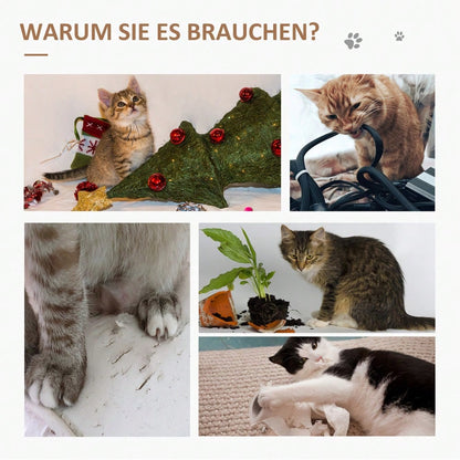 PawHut Kratzbaum Kletterbaum für Katzen mit Spielzeug und Tunnel, 105 cm hoch, beige, 50x40x105 cm
