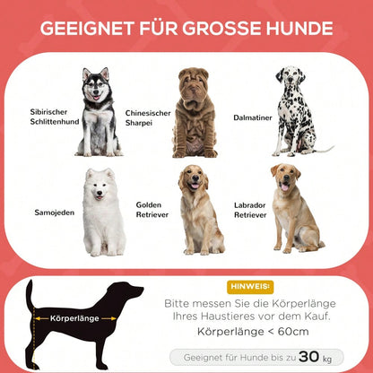 PawHut Erhöhtes Hundebett Haustierbett 92x76x18cm Outdoor Hundeliege atmungsaktiv für große Hunde Camping Oxford Rot