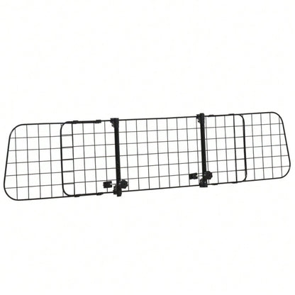 PawHut Autoschutzgitter für Hunde, Universelles Trenngitter für den Kofferraum, Stufenlos verstellbar von 91-152 cm Breite, Höhe 30 cm, Einfache Montage, Hunde-Gitter für Auto