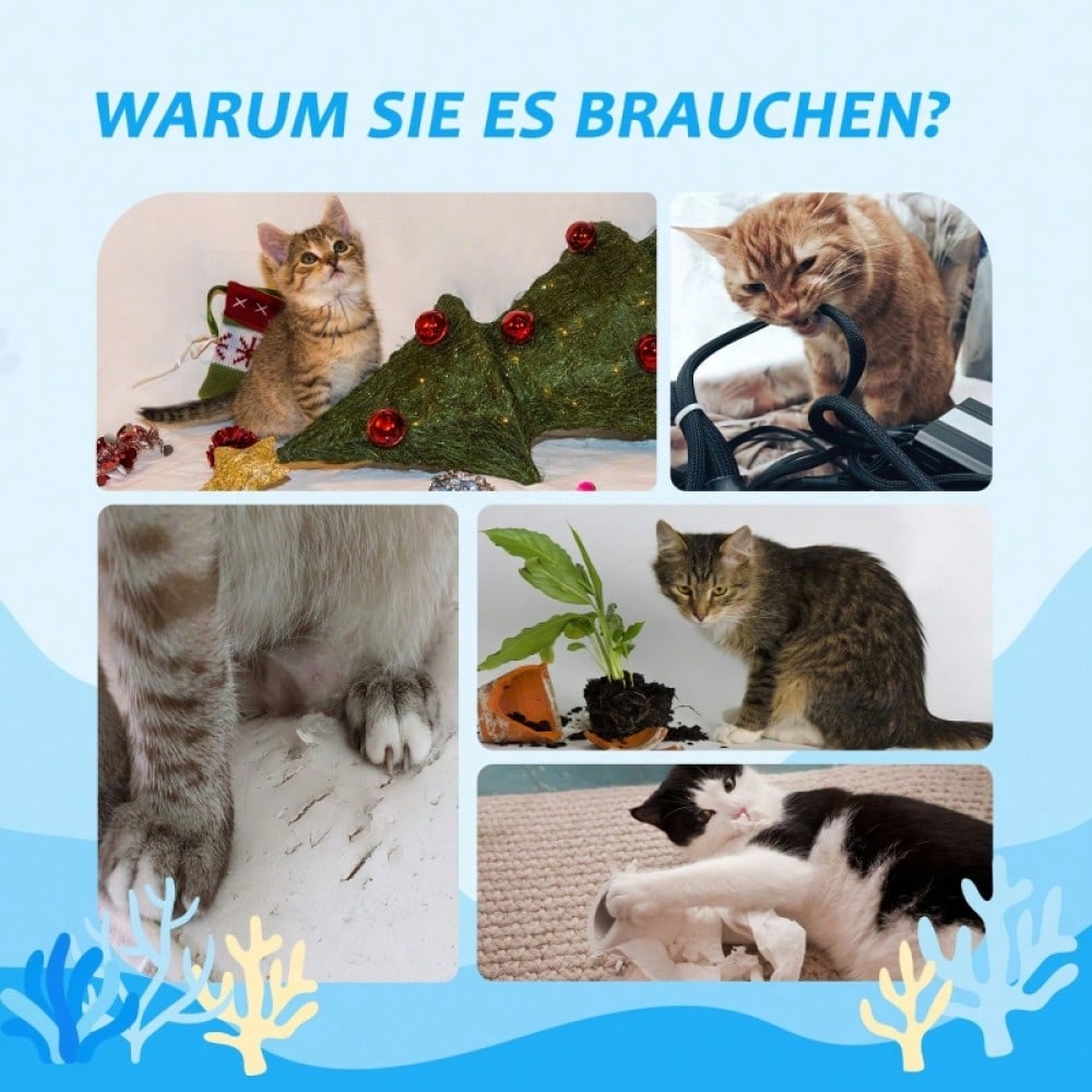 PawHut Kratzbaum deckenhoch 260 cm mit Katzenhaus, 2 Plattformen & Hängematte, Höhenverstellbar mit Kippschutz, Für große Katzen, Für die Wohnung, Hellbraun/Beige