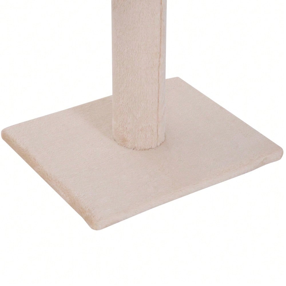 PawHut Deckenhoch Kratzbaum für Katzen, höhenverstellbar (230-260 cm), stabiler Kletterbaum, beige
