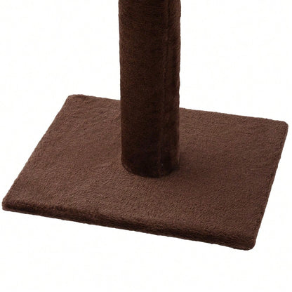 PawHut Deckenhoch Kratzbaum für Katzen, höhenverstellbar (230-260 cm), stabiler Kletterbaum mit Sisalsäulen, braun, 40 x 34 cm