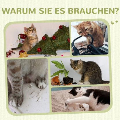PawHut Kratzsäule für Katzen, 79 cm Kratzbaum mit Juteseil, inklusive Spielzeug, beige