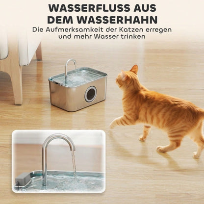 PawHut Trinkbrunnen für Katzen 3,2L mit leiser Pumpe & Aktivkohlefilter, Katzenbrunnen mit stillem Wasserstrom