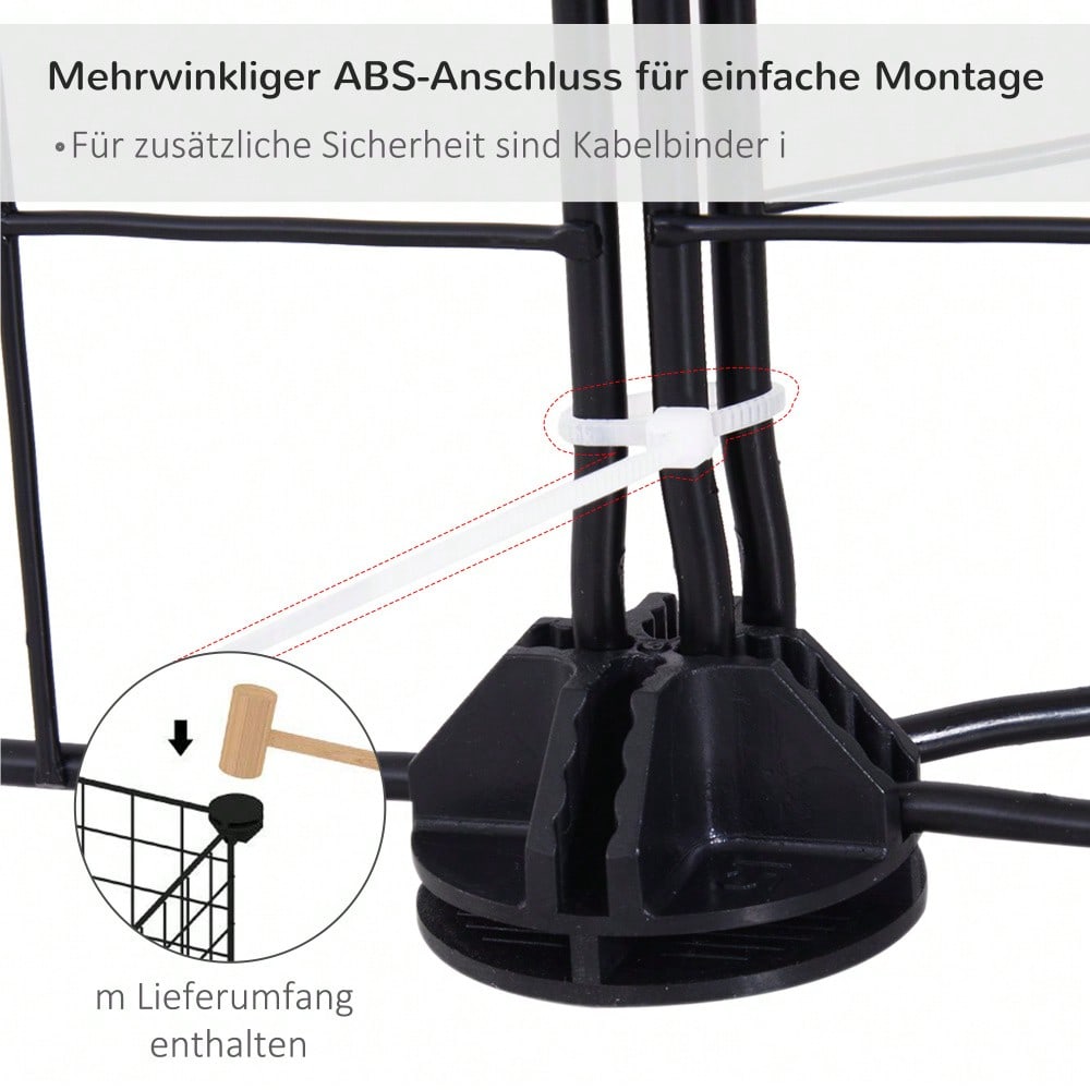 PawHut Freigehege für Kleintiere aus Metall, flexibel zusammenschließbar, 106 x 73 x 36 cm, schwarz