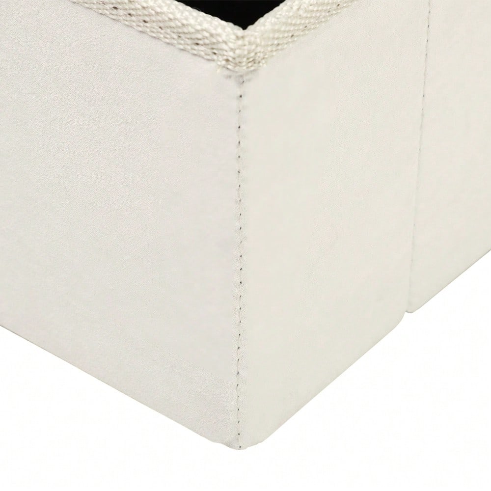 PawHut faltbare Haustiertreppe mit 3 Stufen & Stauraum, für Katzen & Hunde, aus MDF, weiß, 40x54x48 cm