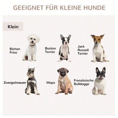 PawHut Hundekäfig als Möbelstück mit 3 Türen, Hundehütte & Transportbox für Zuhause, weiß, 78x53x59,3 cm
