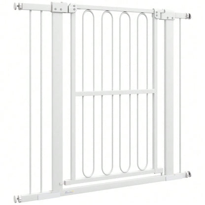 PawHut Treppenschutzgitter & Türgitter für Hunde, 76-104 cm verstellbar - Absperrgitter ohne Bohren (Klemmträger) für Baby & Hund - Premium Sicherheitsgitter für Treppen, Türen & Durchgänge