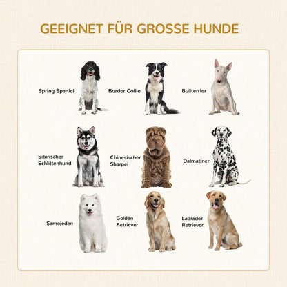 PawHut 2-türiger Hundekäfig mit Tischplatte - Hundebox als Beistelltisch mit Kissen, Weiß/Schwarz - Hundehaus Indoor, Maße: 94x60x71,5 cm (LxBxH)